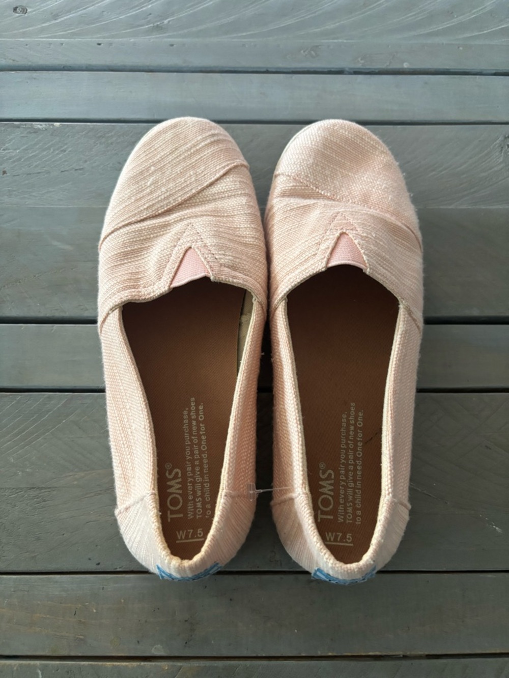 Toms Women's Slip-On Flats in Blush Pink
